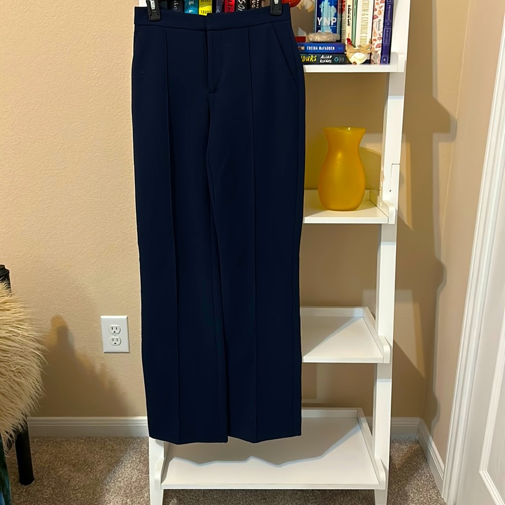 nine west side two navy work pant